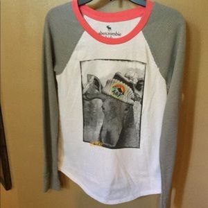 Abercrombie Kids thermal sleeve raglan.